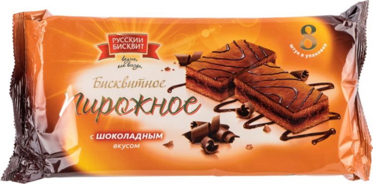Бисквитное пирожное Русский бисквит с шоколадным вкусом — отзывы