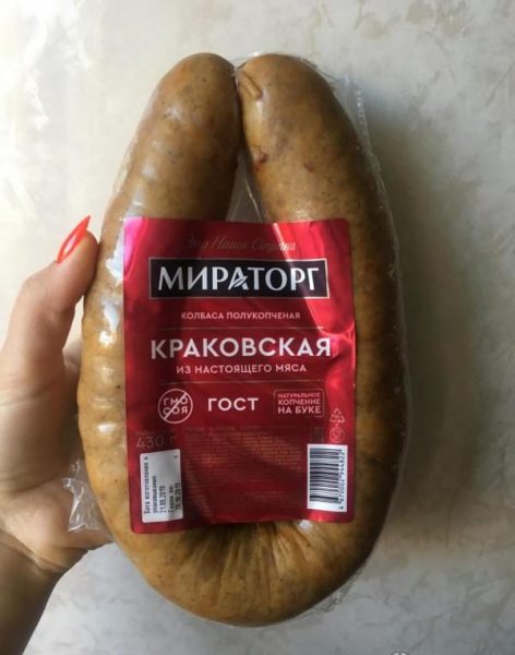 Колбаса полукопченая Мираторг Краковская — отзывы