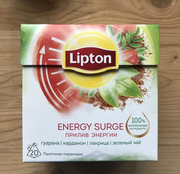 Чай зеленый Lipton Energy Surge с гуараной, кардамоном и лакрицей — отзывы